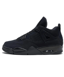 Air Jordan 4 Black Cat Negras, vista lateral
