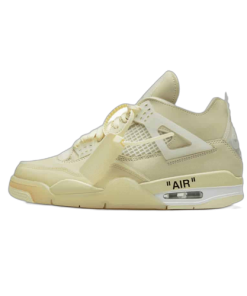 Air Jordan 4 Off-White Sail Crema, vista lateral